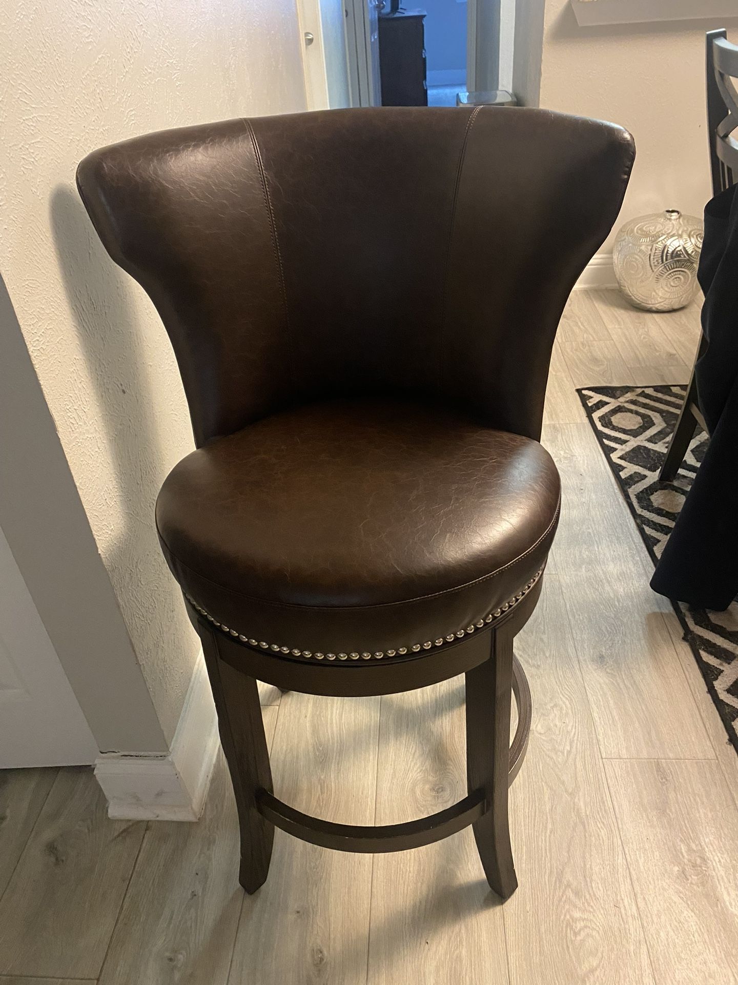 Faux Leather Stool