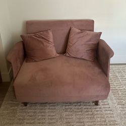 Velvet Convertible Loveseat