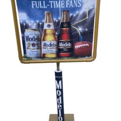 New Modelo Metal Football Goalpost Beer Mancave Collectable
