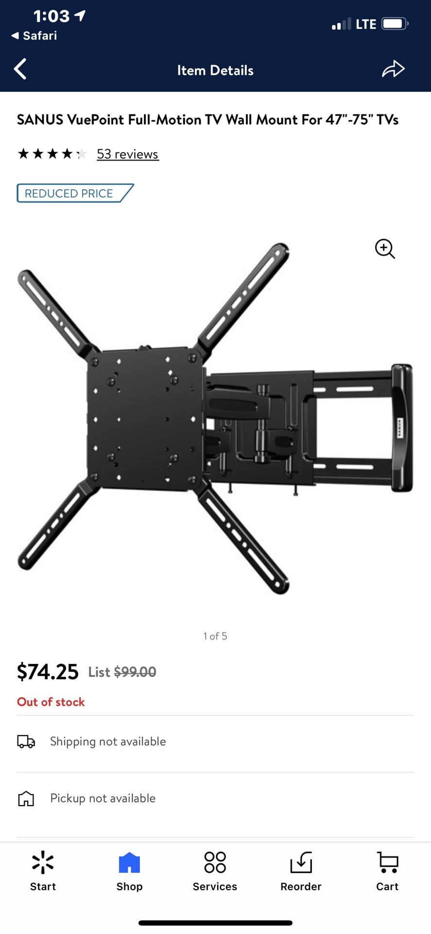 47-70 inch tv wall mount