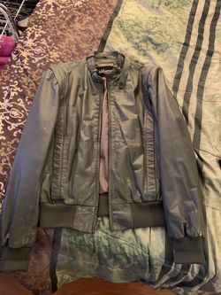 Wilson Leather Jacket Grey Sz 42