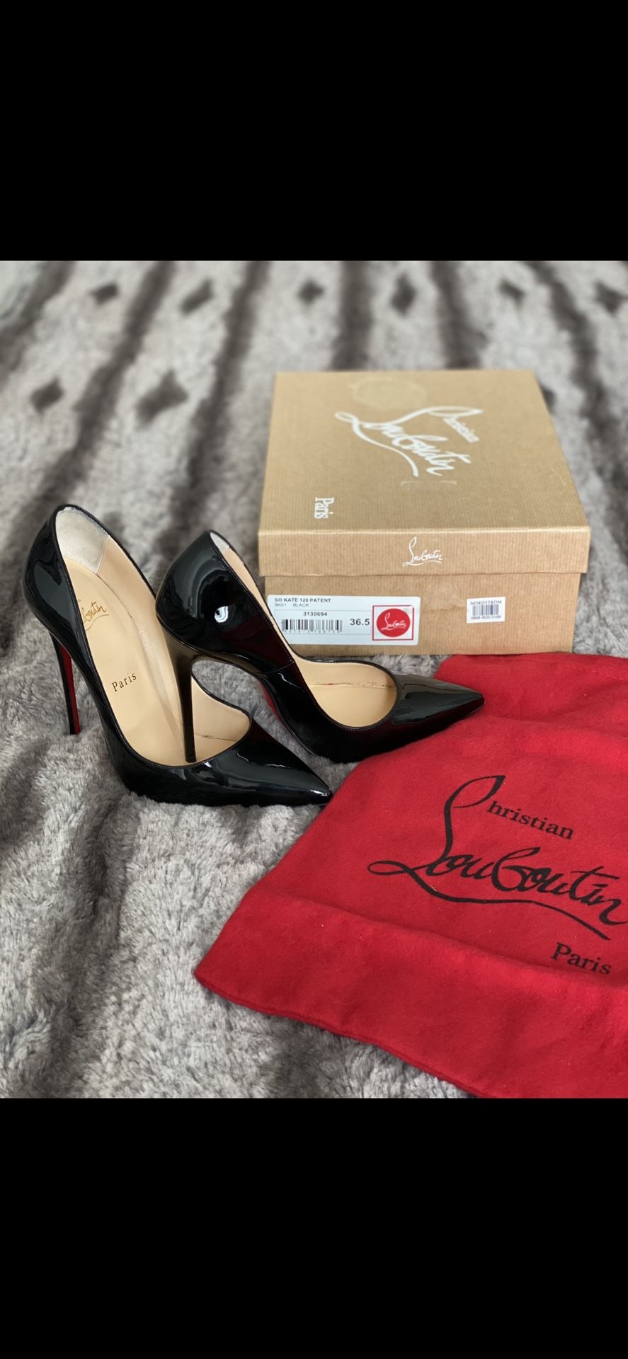 Christian Louboutin So Kate 120mm Black Heels 36.5