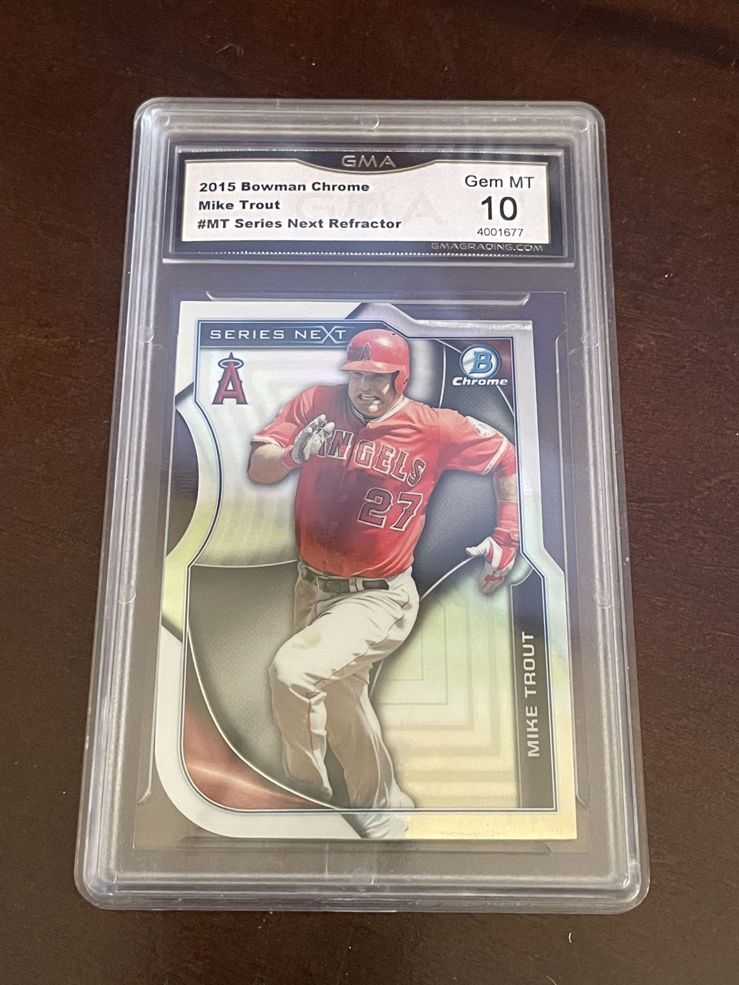 Bowman Chrome Angels Mike Trout Graded 10 Baseball Card