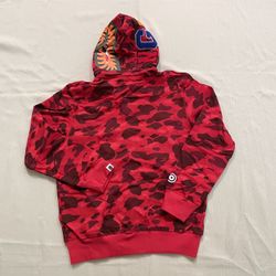 A Bathing Ape Red Long Sleeve Hoodies & Sweatshirts