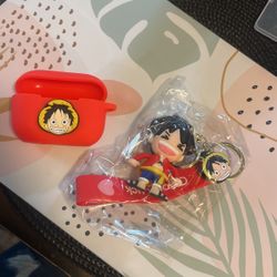 One Piece Anime AirPod Pro Case With Keychain 