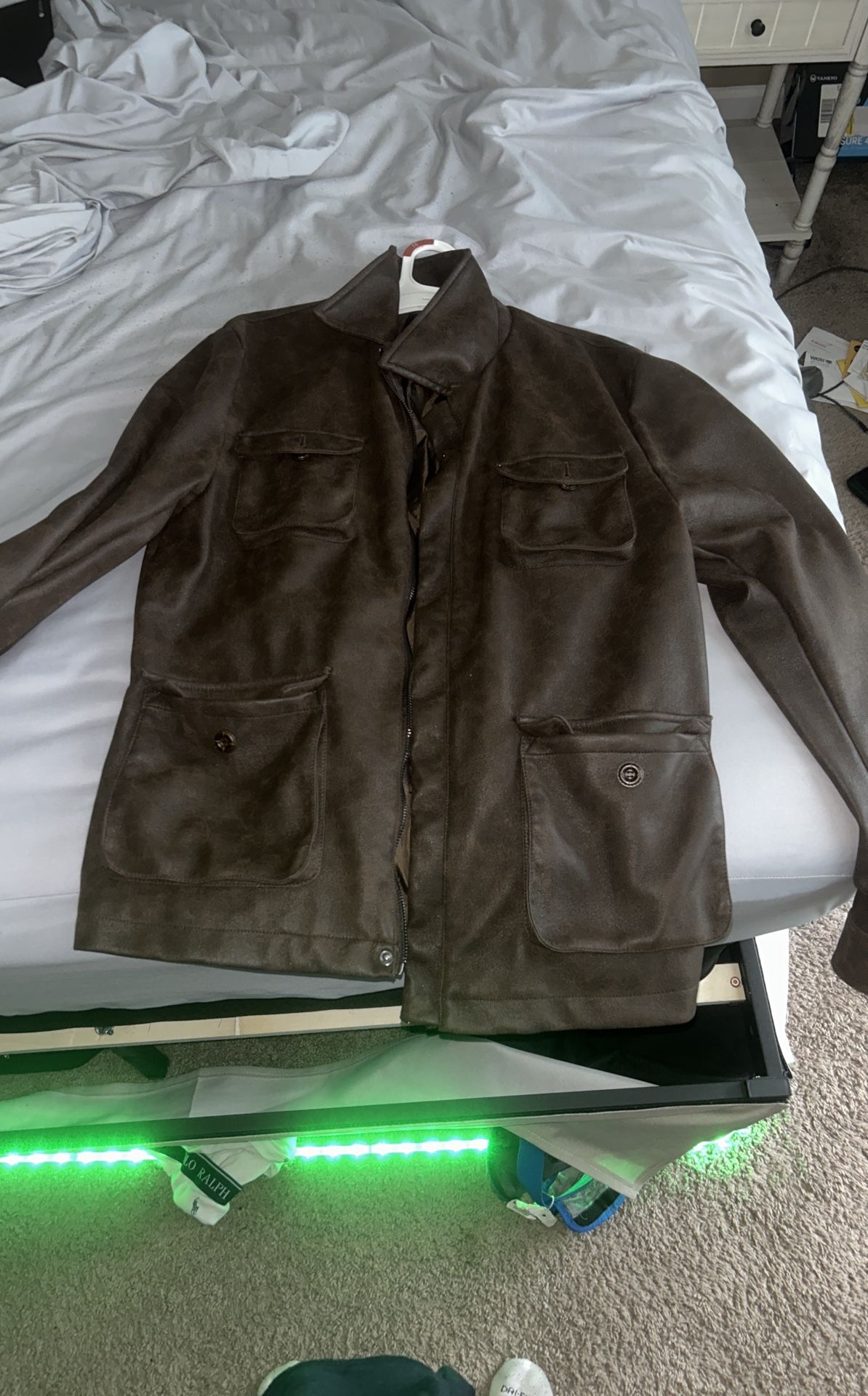 Mark Asher Brown Leather Jacket – Size M – Like New
