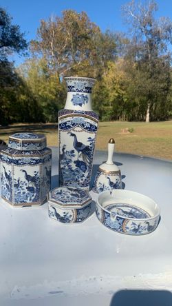 5pc set Blue Willow set