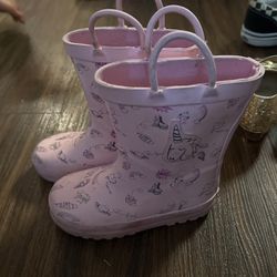 Unicorn Rain Boots Kids Size 10