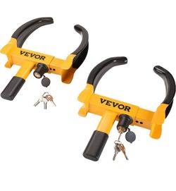 VEVOR Wheel Lock, 2 Packs Universal Wheel Clamp Lock