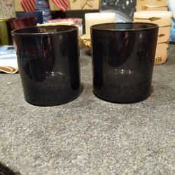 2 Black Votive Holders