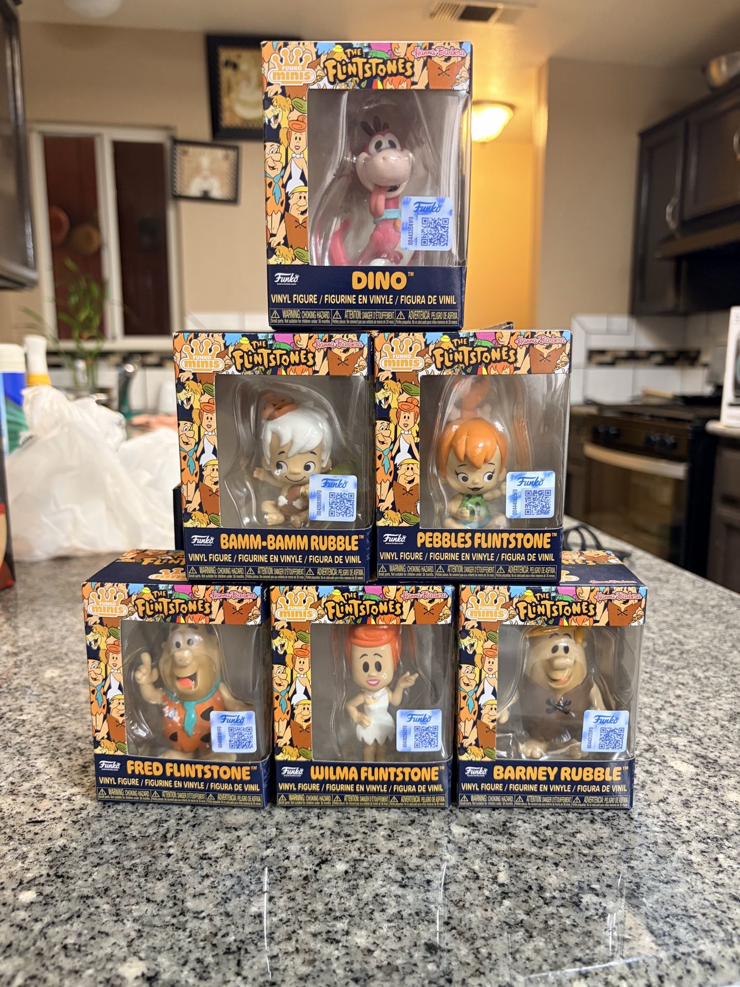 Set Completo Funko Minis Los Picapiedra (The Flintstones) - 6 Figuras