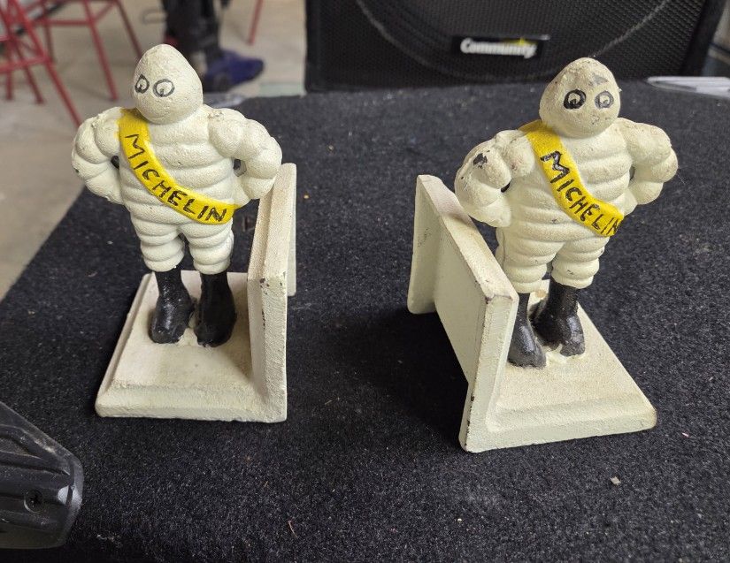 Cast Iron Michelin Man Advertising Statue. Bookend ?