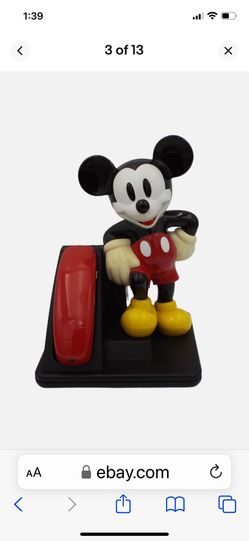 Mickey Mouse Phone At&T Land Phone 15 Inches Tall Push Button PhoneMade 1990