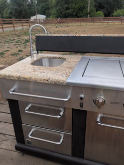Porch sink bbq combo