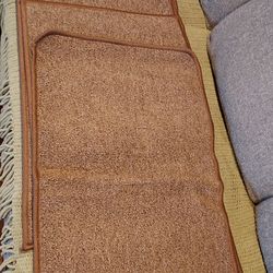 5 Solid Pecan Color Accent Rugs,  17" X  30"