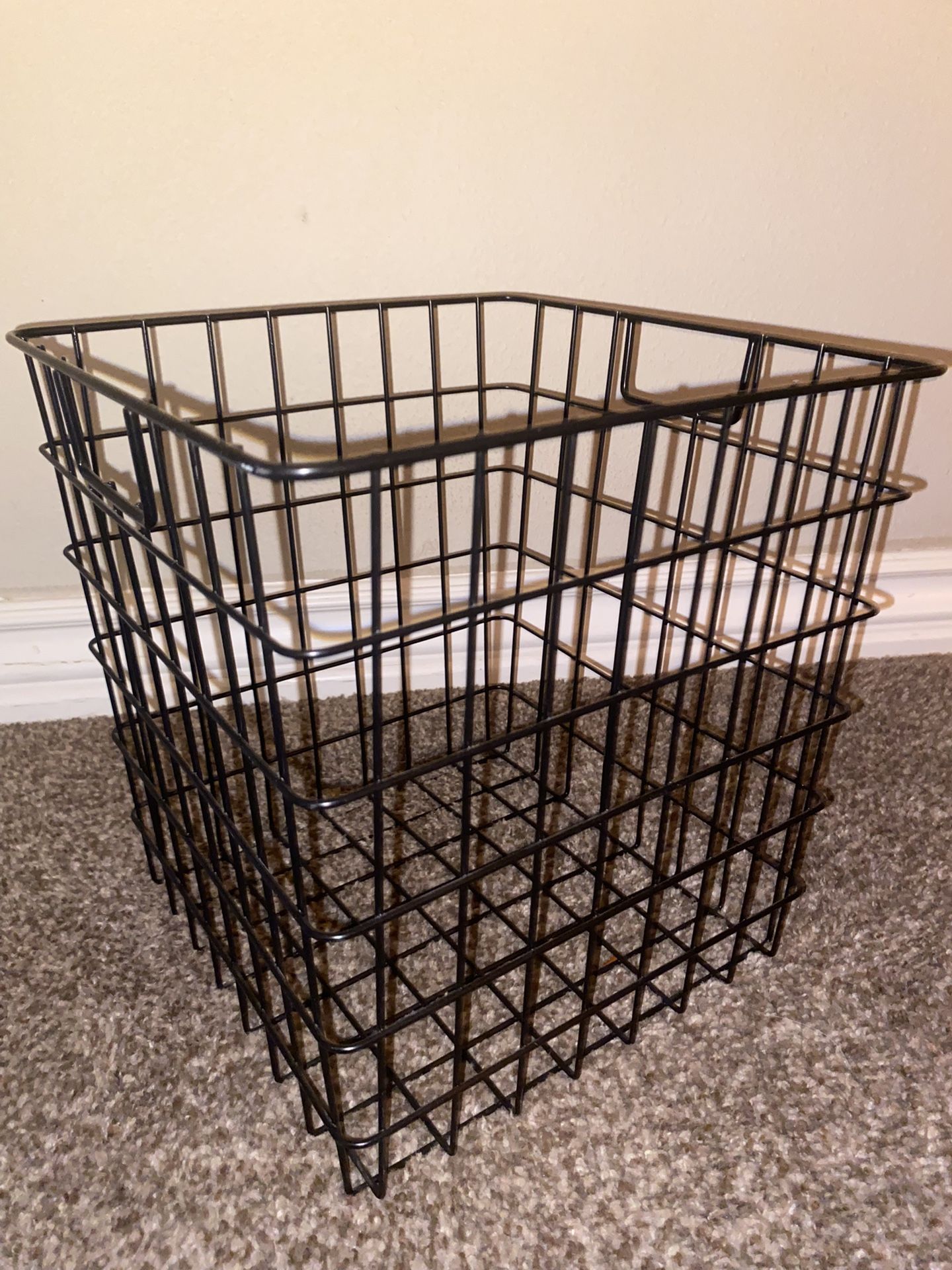 Tall Metal basket W/Handles New
