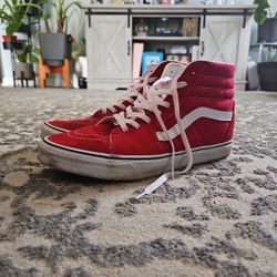 Men's 13 Van's Red High Top  