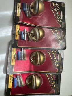 Vintage door stoppers, collection, US Made, Brass