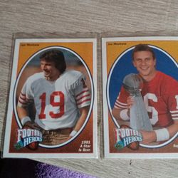 Joe Montana Foot Ball Cards