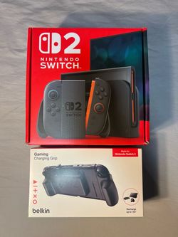 Nintendo Switch 2 with Belkin Charging Grip