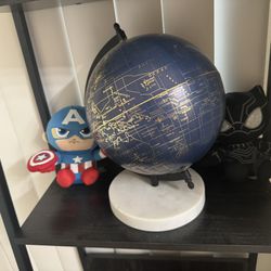 Captain America, Black Panter Toy And Atlas Decoration 