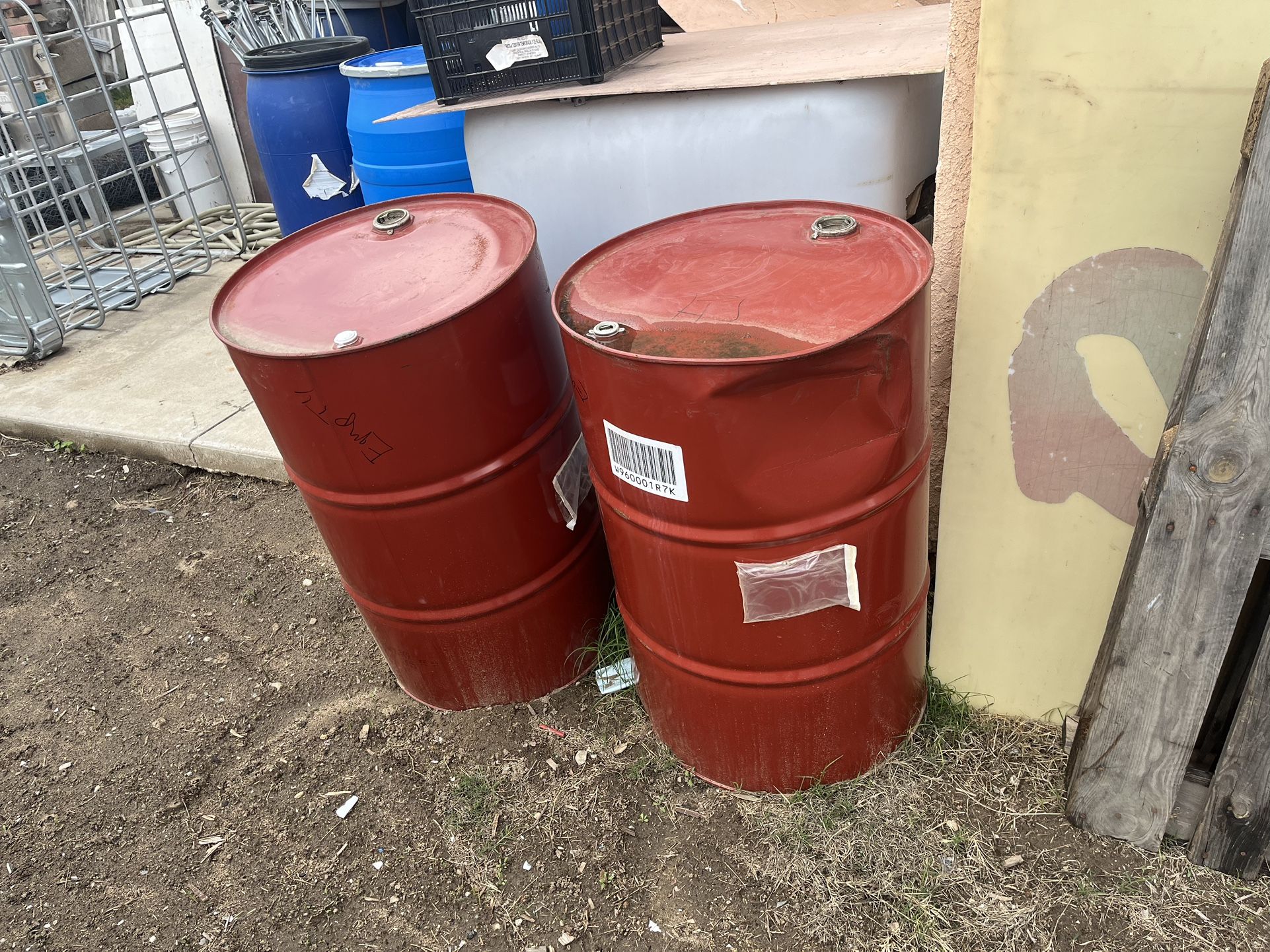 55 Gallon Metal Drums Closed Top $20 Each