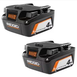 RIDGID 18V Lithium-Ion 4.0 Ah Battery (2-Pack)=Rid-216