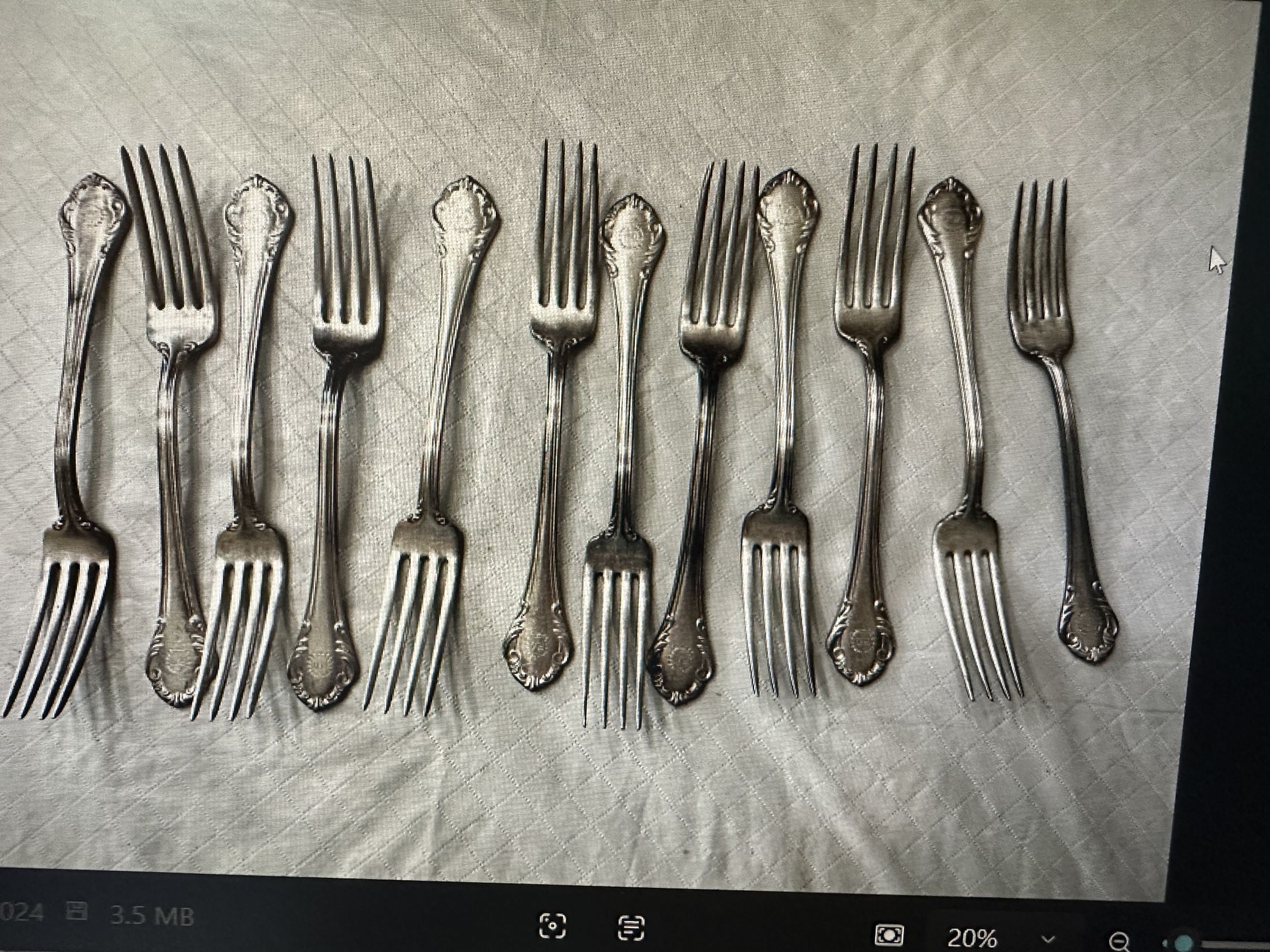 1800s Antique Silverplated Flatware Brevoot Hitel