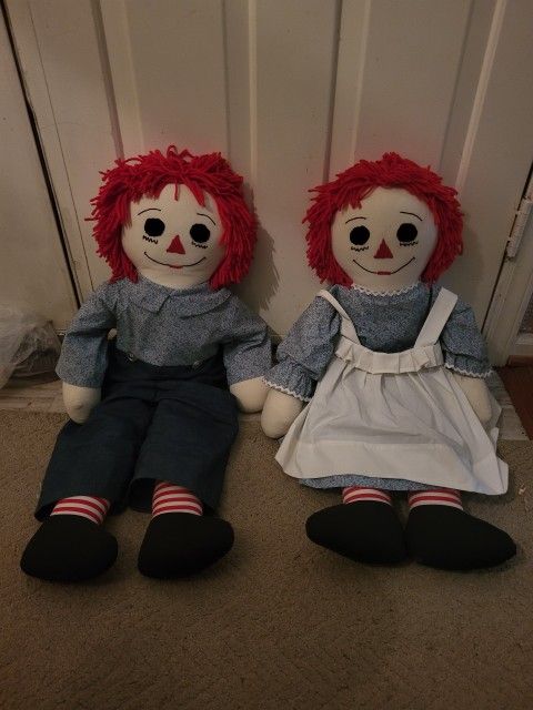 Raggedy Ann + Andy Vintage Dolls