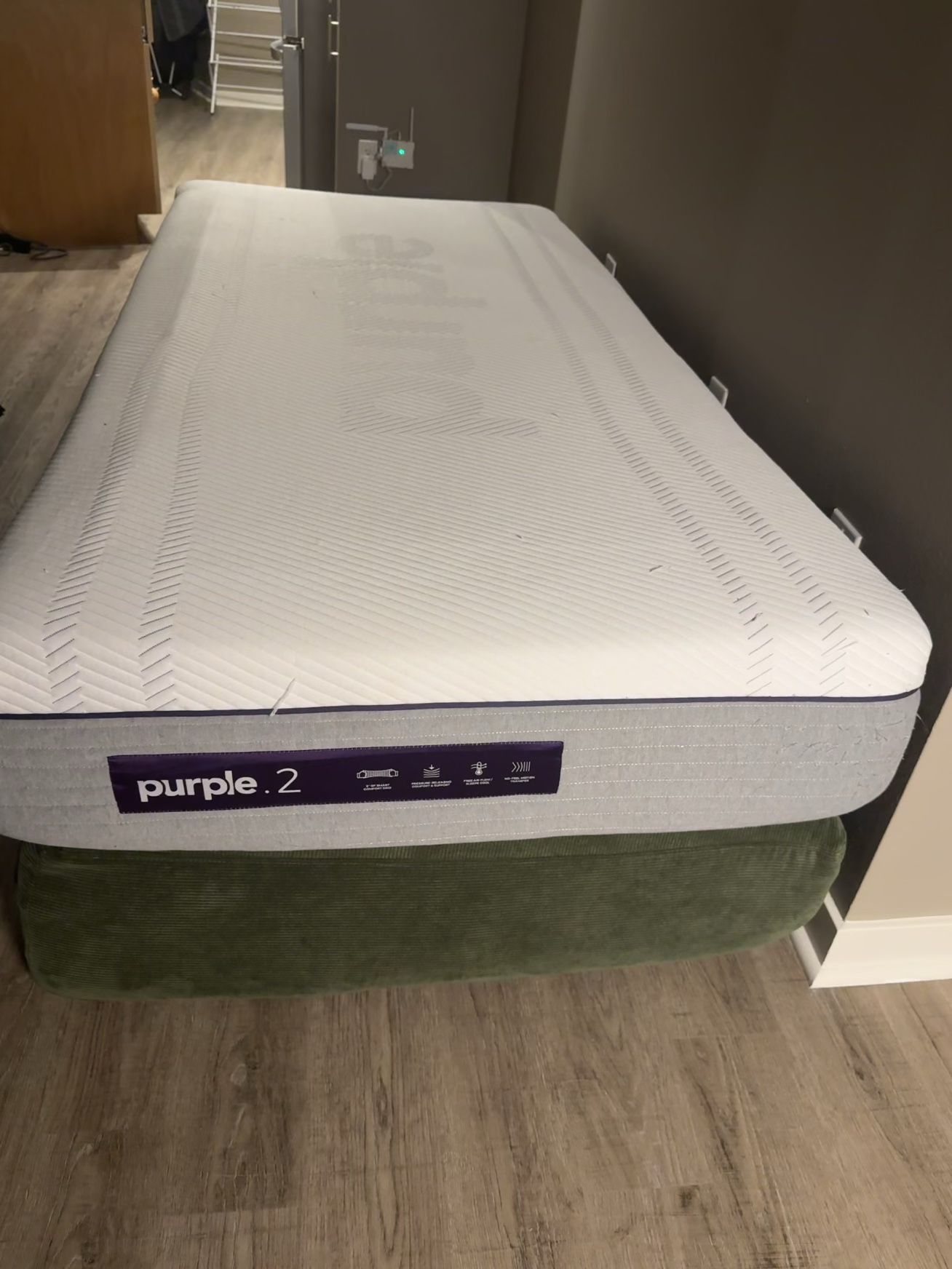 purple twin size bed