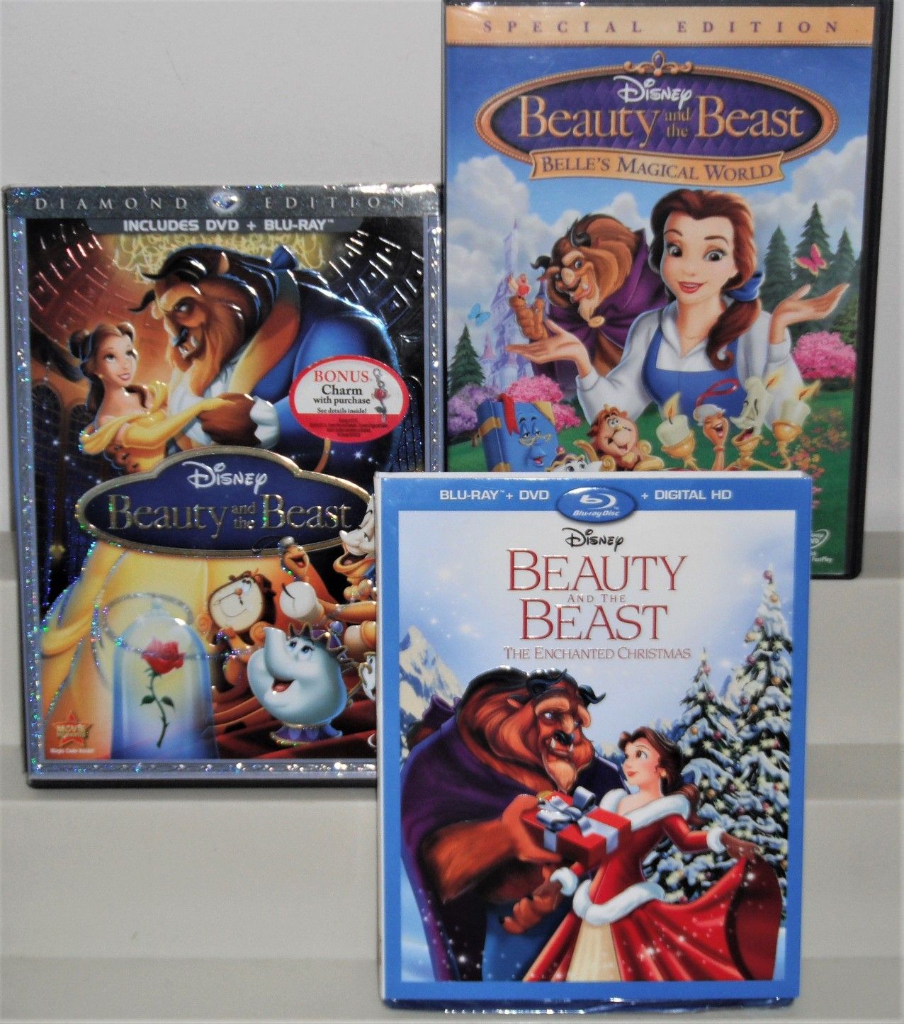 Complete Disney Beauty and the Beast Trilogy Set -(Disney, 3 Movies)