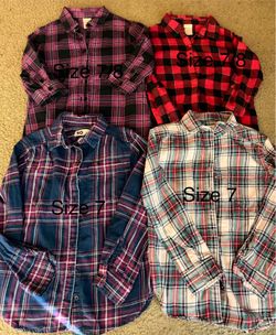Girls flannel shirts
