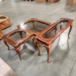 Warehouse Liquidation coffee table, console table, and end table Wood And

Glass