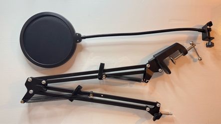 Desktop Microphone boom and pop filter