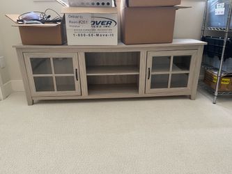 Dake 70" 2-Glass Door TV Stand for TVs up to 80"