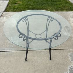 Round Glass Dining Table