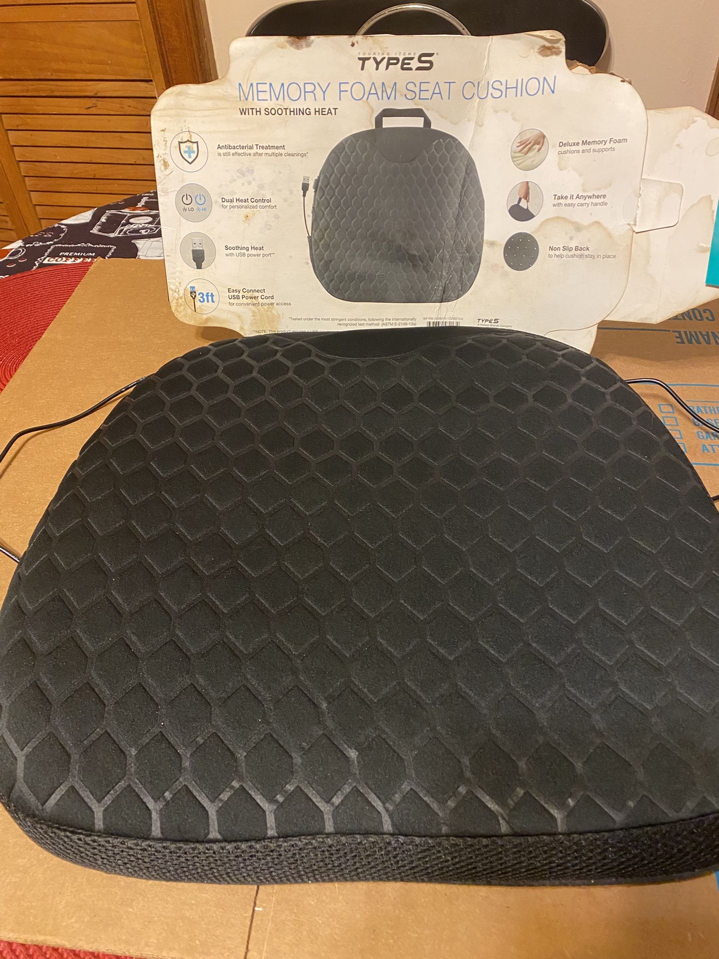 Heated Car Seat Cushion With USB Port