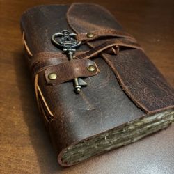 Leather Deckle Edge Journal. 