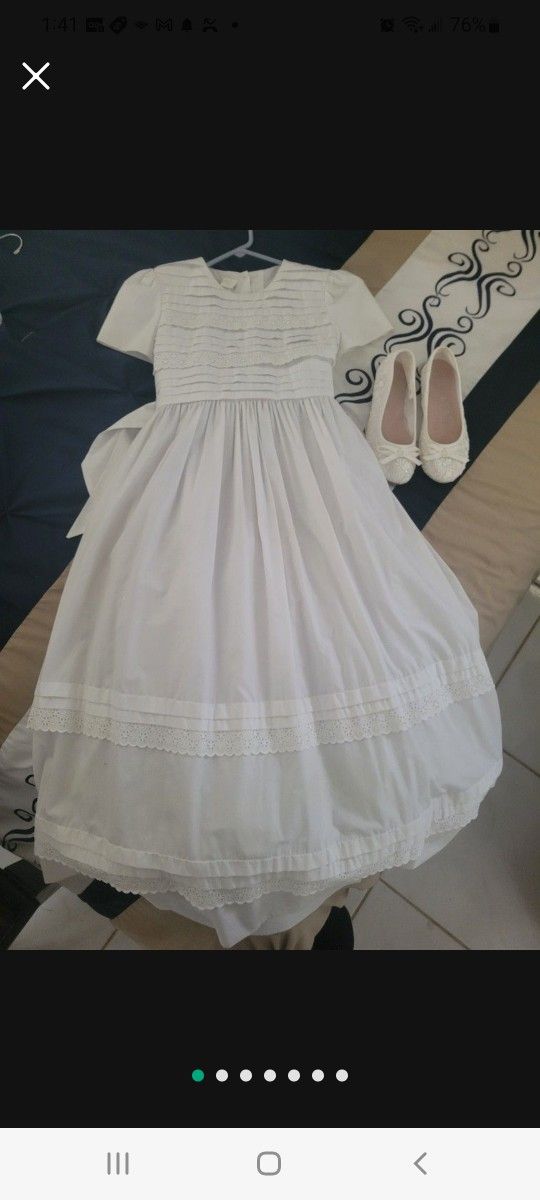 Communion Dress With Shoes And Veil