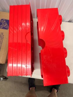 Red Lego storage container