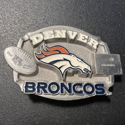 Denver Broncos Belt Buckle-limited Edition -numbered, Solid pewter