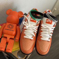 Nike Sb Orange Lobster Size 9  Concepts Special Box 