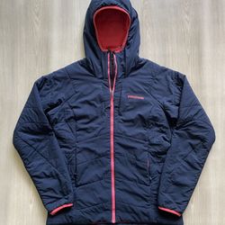 Patagonia Blue/Pink Nano Air Ultralight Puffer Jacket Hoody  Womens Medium