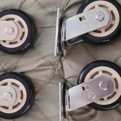 Heavy-duty  Casters  5×2"  4× 4 1/2 Inch Plate Set Of 4
