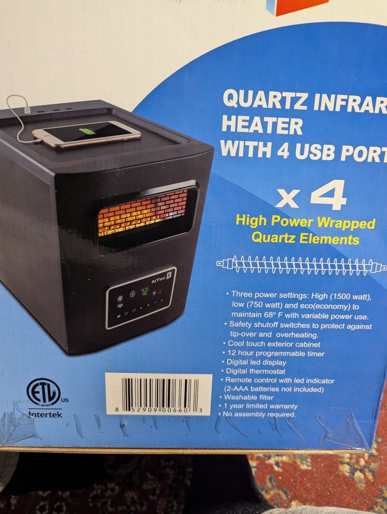 2 Heater - Electric 1500w -Brand New In Box