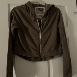 Organic Cotton Cropped Hoodie