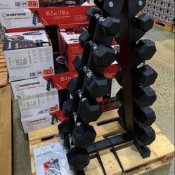 Inspire 210LB Dumbbell Set 5LB-30LB + Rack