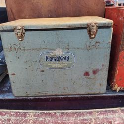  Vintage Mid Century  Cooler Portable Refrigerator Nice Graphics 