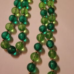  Very Rare and Beautiful Kate Spade New York Green Two Tone Necklace with Green Flower Clasp