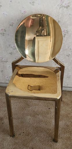 Zuo Eclipse Stainless Steel Gold colored Dining Chair Single Piece